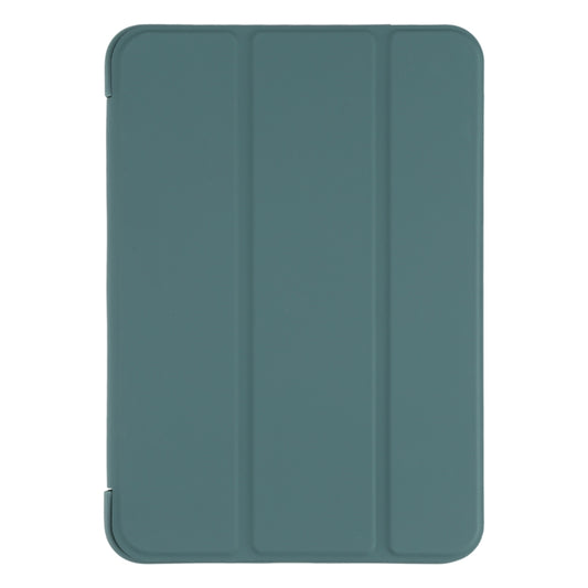 For iPad mini 2024 / mini 6 GEBEI Shockproof Horizontal Flip Tablet Case with Three-folding Holder(Pine Needle Green) by GEBEI