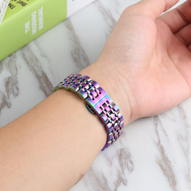 For Samsung Galaxy Watch4 40mm/44mm Seven-bead Stainless Steel Watch Band(Colorful) by bashfashion