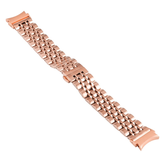 For Samsung Galaxy Watch4 40mm/44mm Seven-bead Stainless Steel Watch Band(Rose Gold) by bashfashion