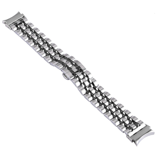 For Samsung Galaxy Watch4 40mm/44mm Seven-bead Stainless Steel Watch Band(Silver Black) by bashfashion