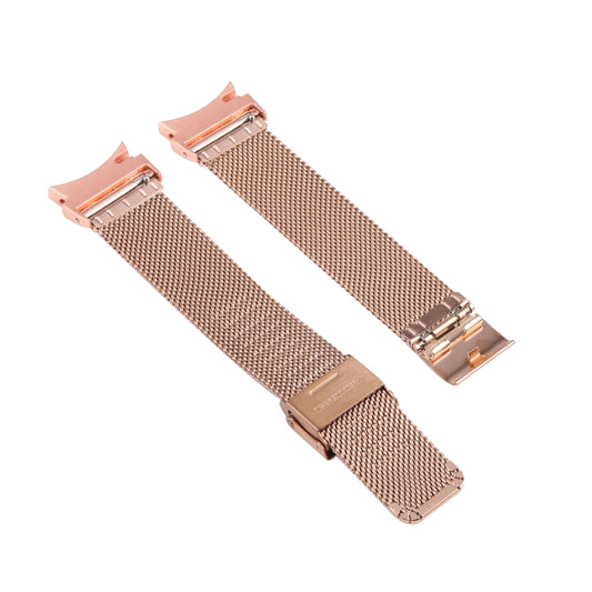 For Samsung Galaxy Watch4 40mm/44mm Double Insurance Buckle Milanese Watch Band(Rose Gold) by bashfashion