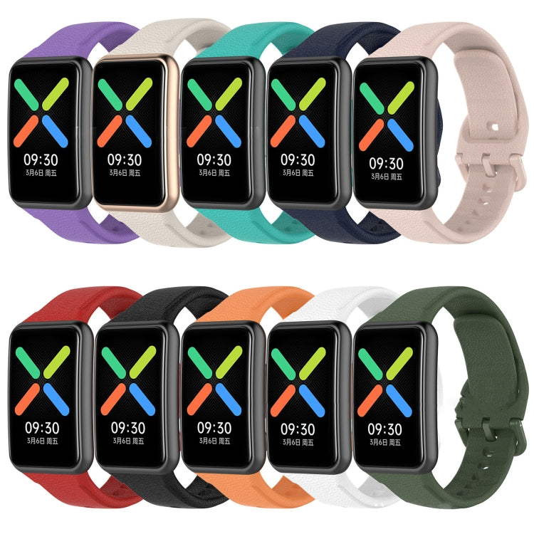 For OPPO Watch Free NFC Version Sport Silicone Watch Band(Dark Green) by bashfashion