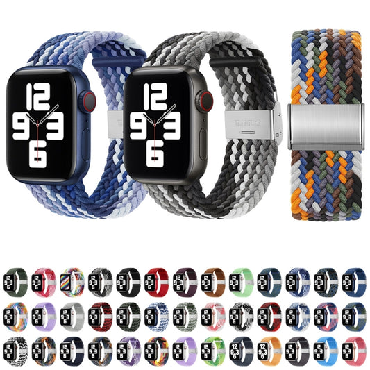 Nylon Braid One Buckle Watch Band For Apple Watch Ultra 49mm&Watch Ultra 2 49mm / Series 9&8&7 45mm / SE 3&SE 2&6&SE&5&4 44mm / 3&2&1 42mm(Purple) by bashfashion