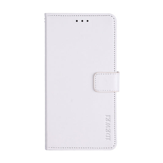 For Google Pixel 6 Pro idewei Crazy Horse Texture Leather Phone Case with Holder & Card Slots & Wallet(White) by idewei