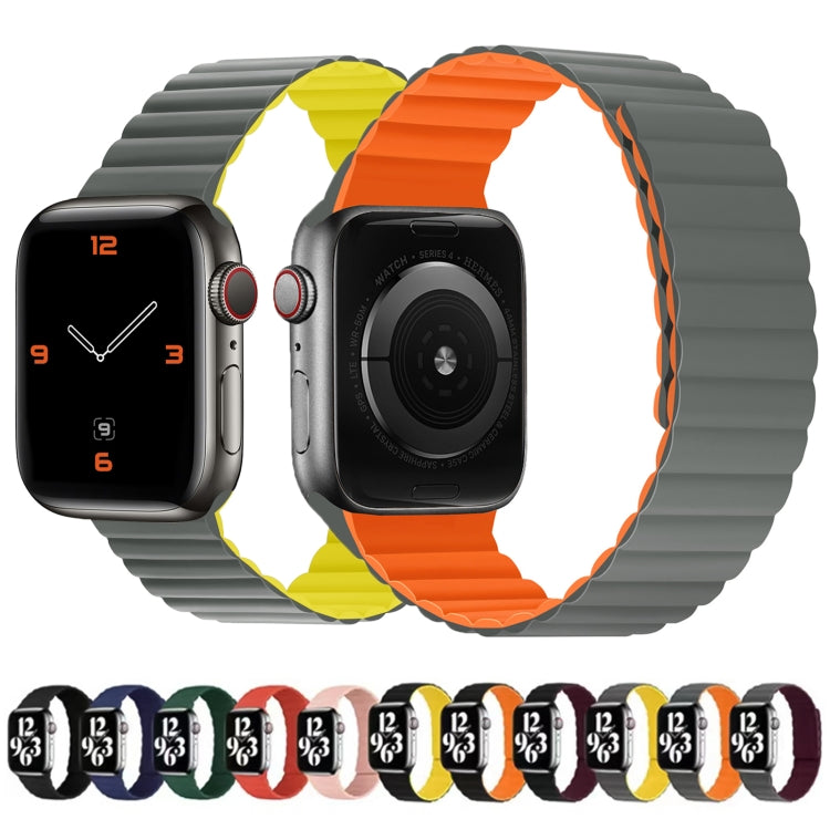 Silicone Magnetic Integrated Short Strap Watch Band For Apple Watch Series 9&8&7 41mm / SE 3&SE 2&6&SE&5&4 40mm / 3&2&1 38mm(Pink) by bashfashion