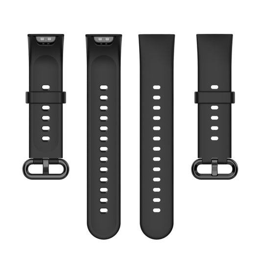 For Xiaomi Redmi Watch 2 Solid Color Silicone Strap Watch Band(Black) by bashfashion