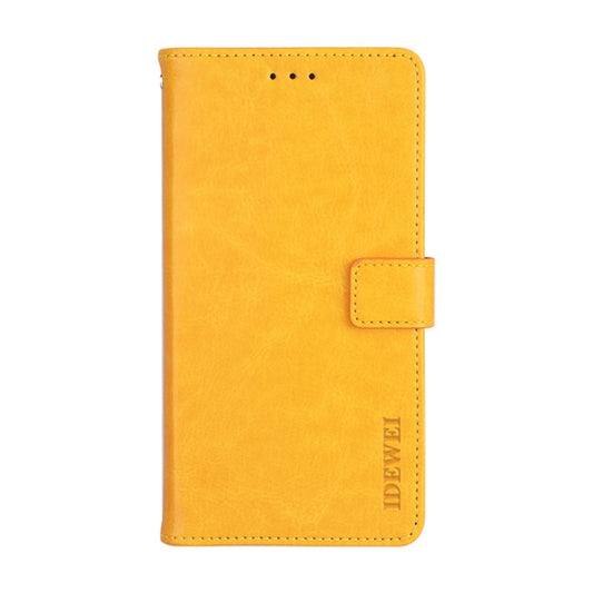 For Nokia C30 idewei Crazy Horse Texture Leather Phone Case with Holder & Card Slots & Wallet(Yellow) by idewei