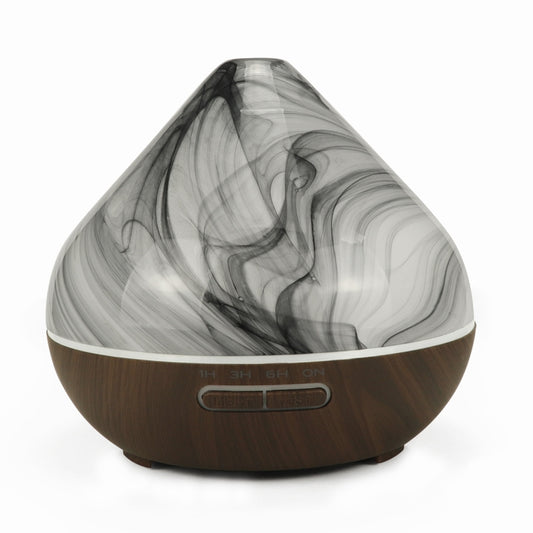 400ml Volcano Shape Humidifier Glass Aromatherapy Machine Automatic Alcohol Sprayer, Plug Specification:EU Plug(Coffee) by bashfashion