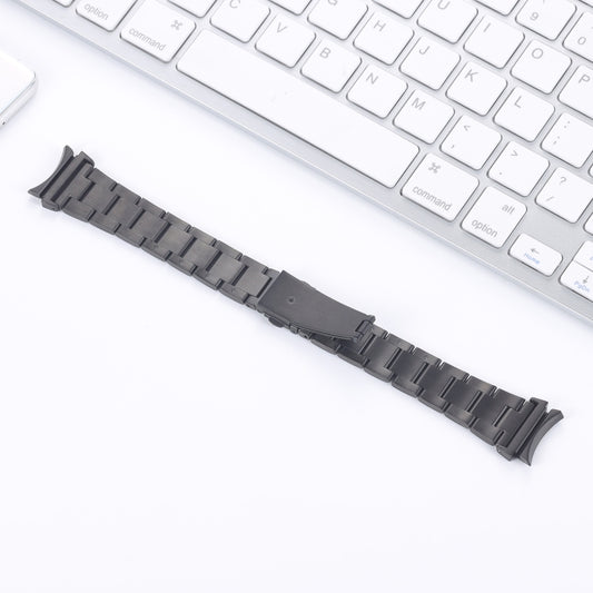 For Samsung Galaxy Watch4 40mm / 44mm Three-bead Small Waist Steel Strap Watch Band(Black) by bashfashion