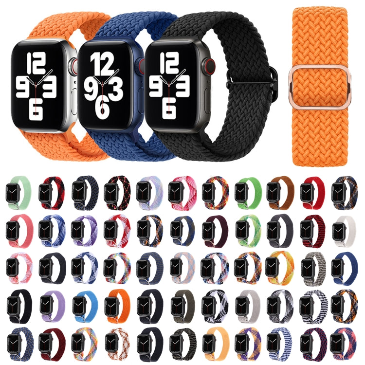 Nylon Braid Strap Watch Band For Apple Watch Ultra 49mm&Watch Ultra 2 49mm / Series 9&8&7 45mm / SE 3&SE 2&6&SE&5&4 44mm / 3&2&1 42mm(54) by bashfashion