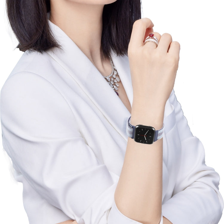 For Fitbit Versa 1 / 2 Universal Nylon Strap Watch Band(White Pinstripe) by bashfashion