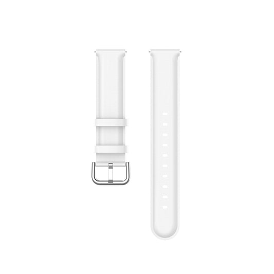 For Huawei Watch GT 3 42mm 20mm Round Tail Leather Watch Band(White) by bashfashion