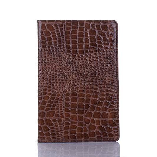 For Samsung Galaxy Tab A7 T500 Crocodile Texture Leather Tablet Case(Brown) by bashfashion