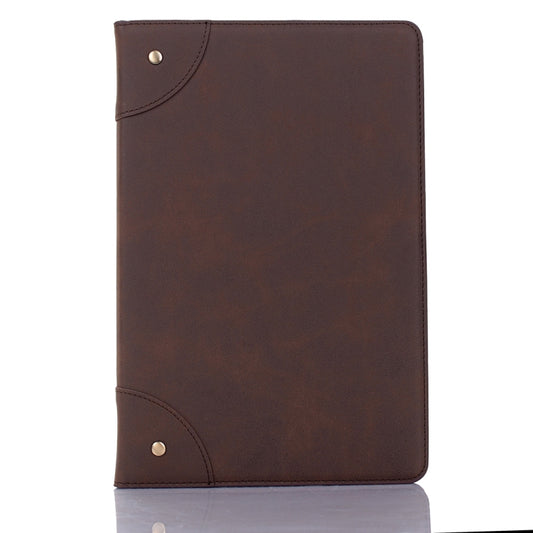 For Samsung Galaxy Tab A7 T500 Retro Leather Tablet Case(Dark Brown) by bashfashion