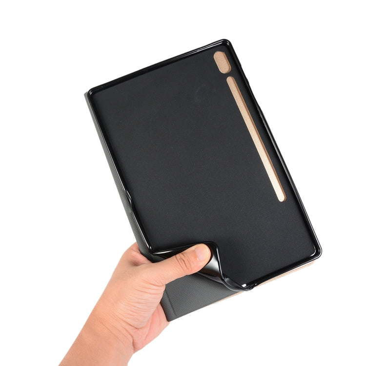 For Lenovo Xiaoxin Pad Pro 12.6 Voltage Craft Texture TPU Horizontal Flip Tablet Case(Gold) by bashfashion