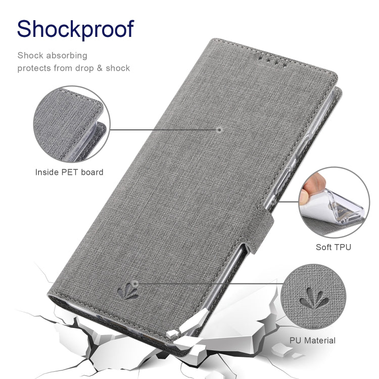 For OnePlus Nord 2 5G ViLi K Series Shockproof Magnetic Buckle Leather Phone Case(Grey) by ViLi