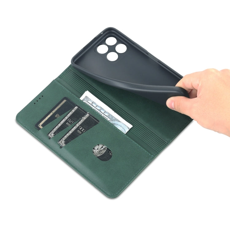 For Honor X30i AZNS Magnetic Calf Texture Horizontal Flip Leather Phone Case(Dark Green) by AZNS