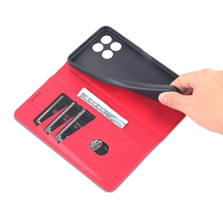 For Honor X30i AZNS Magnetic Calf Texture Horizontal Flip Leather Phone Case(Red) by AZNS