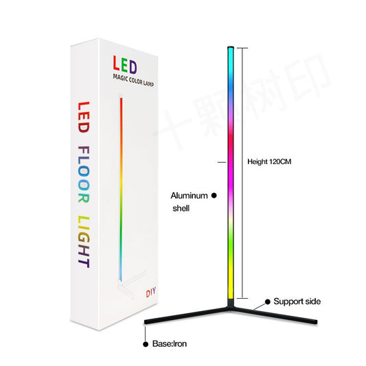 LED Symphony RGB Atmosphere Floor Light with Remote Control, Length:1.2m by bashfashion