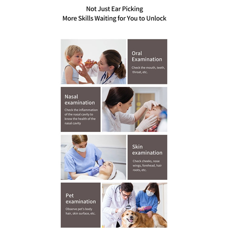 T6 Portable Wireless Smart Visual Earpick Earwax Removal Tool(Black) by bashfashion