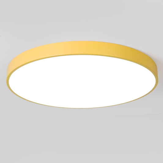 Macaron LED Round Ceiling Lamp, 3-Colors Light, Size:23cm(Yellow) by bashfashion