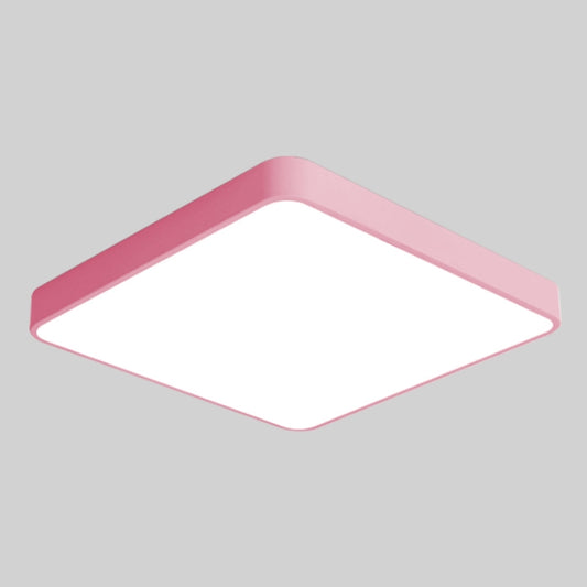 Macaron LED Square Ceiling Lamp, 3-Colors Light, Size:50cm(Pink) by bashfashion