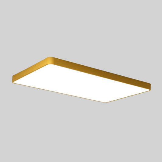Macaron LED Rectangle Ceiling Lamp, 3-Colors Light, Size:88x62cm(Gold) by bashfashion