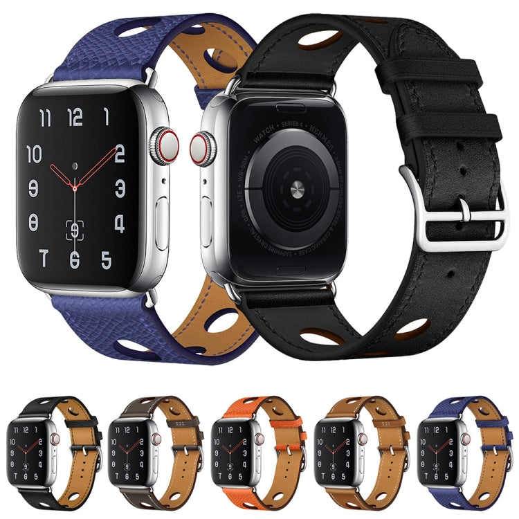 PU Silver Buckle Watch Band For Apple Watch Series 9&8&7 41mm / SE 3&SE 2&6&SE&5&4 40mm / 3&2&1 38mm(Brown) by bashfashion