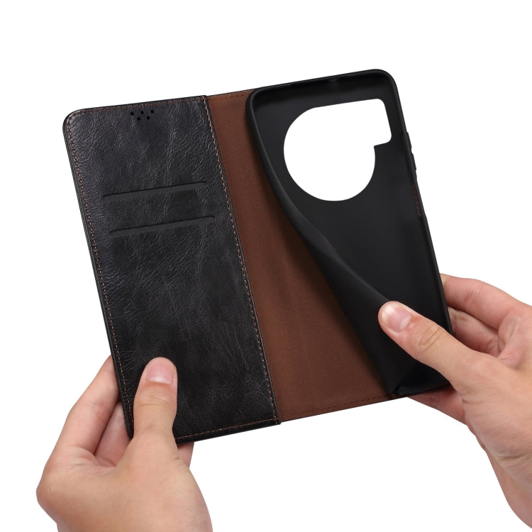 For Huawei nova 8i / Honor 50 Lite Simple Wax Crazy Horse Texture Leather Phone Case(Black) by bashfashion