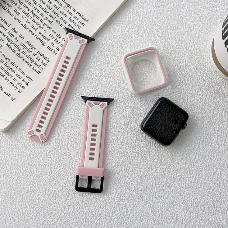 TPU Watch Band For Apple Watch Series 9&8&7 41mm / SE 3&SE 2&6&SE&5&4 40mm / 3&2&1 38mm(Black Midnight Blue) by bashfashion