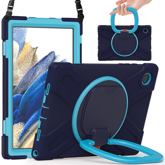 For Samsung Galaxy Tab A8 10.5 2021 Silicone + PC Tablet Case(Navy Blue + Blue) by bashfashion