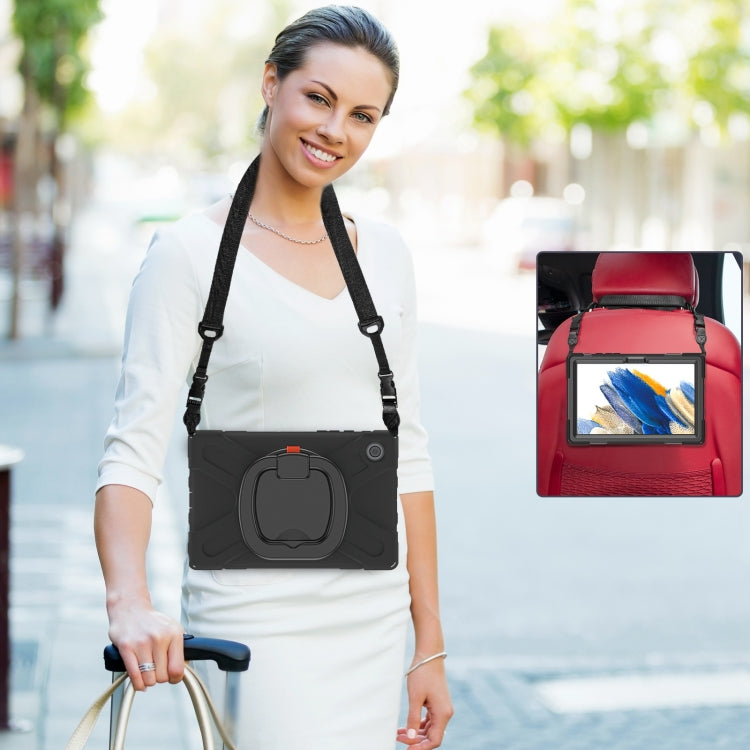 For Samsung Galaxy Tab A8 10.5 2021 Silicone + PC Tablet Case(Black + Black) by bashfashion