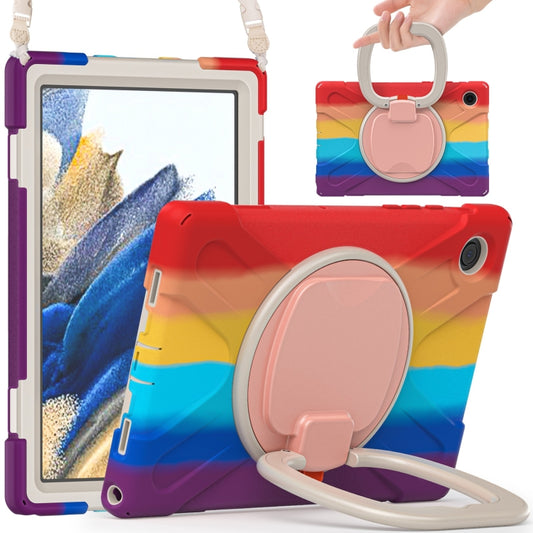 For Samsung Galaxy Tab A8 10.5 2021 Silicone + PC Tablet Case(Colorful Red) by bashfashion