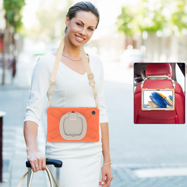 For Samsung Galaxy Tab A8 10.5 2021 Silicone + PC Tablet Case(Living Coral) by bashfashion