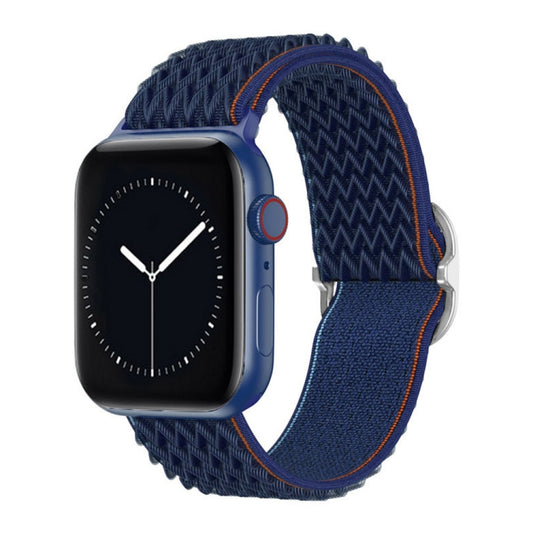 W Texture Nylon Strap For Apple Watch Ultra 49mm&Watch Ultra 2 49mm / Series 9&8&7 45mm / SE 3&SE 2&6&SE&5&4 44mm / 3&2&1 42mm(Seashell) by bashfashion