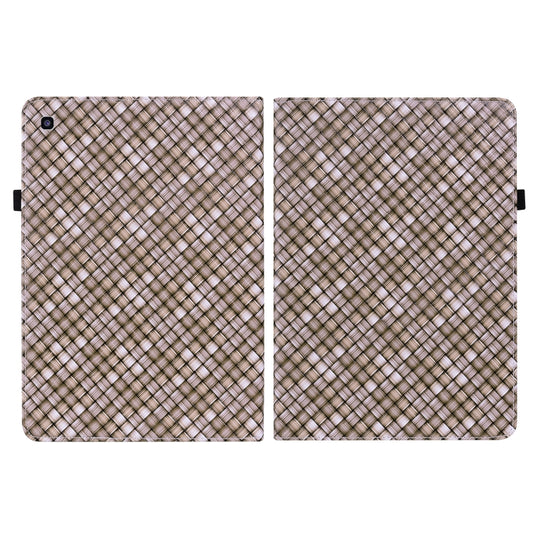 For Samsung Galaxy Tab A 8.0 2019 T290 Color Weave Leather Tablet Case with Holder(Brown) by bashfashion