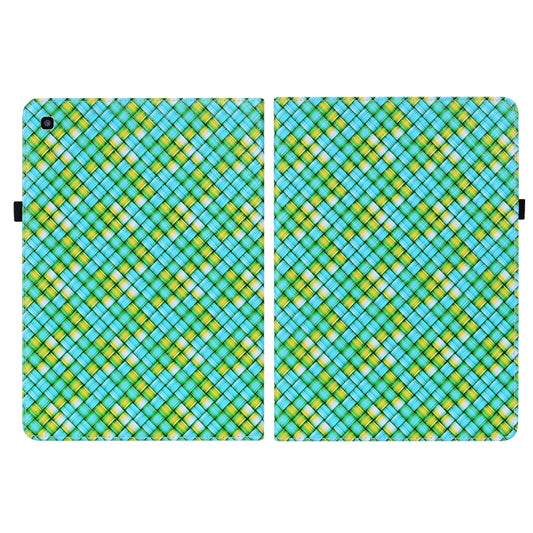 For Samsung Galaxy Tab A 8.0 2019 T290 Color Weave Leather Tablet Case with Holder(Green) by bashfashion
