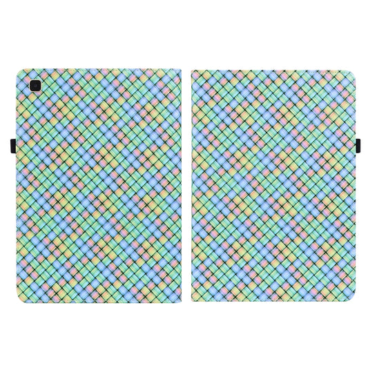 For Samsung Galaxy Tab A7 10.4 2020 Color Weave Smart Leather Tablet Case(Rainbow) by bashfashion