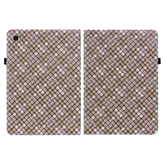 For Samsung Galaxy Tab A7 10.4 2020 Color Weave Smart Leather Tablet Case(Brown) by bashfashion
