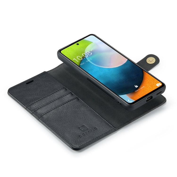 For Samsung Galaxy A53 5G DG.MING Crazy Horse Texture Detachable Magnetic Leather Phone Case(Black) by DG.MING