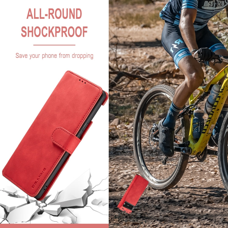 For Google Pixel 6 Pro DG.MING Retro Oil Side Horizontal Flip Leather Case with Holder & Card Slots & Wallet(Red) by DG.MING