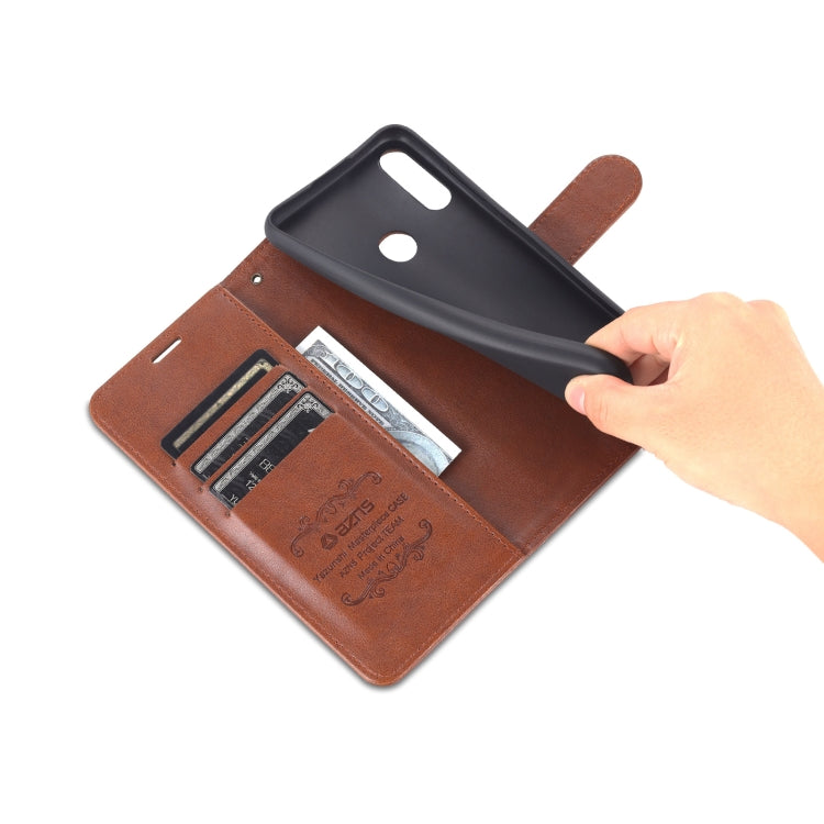 For Huawei Enjoy 20e AZNS Sheepskin Texture Flip Leather Phone Case(Brown) by AZNS