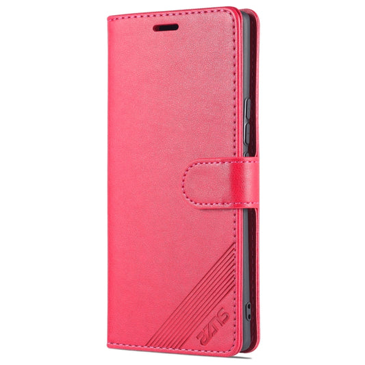 For Honor 60 Pro AZNS Sheepskin Texture Flip Leather Phone Case(Red) by AZNS