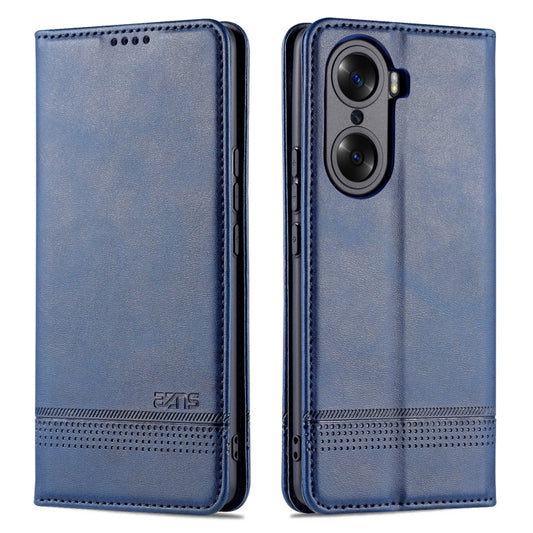 For Honor 60 AZNS Magnetic Calf Texture Horizontal Flip Leather Phone Case(Dark Blue) by AZNS