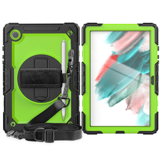 For Samsung Galaxy Tab A8 10.5 2021 X200 / X205 Silicone + PC Tablet Case(Yellow Green + Black) by bashfashion