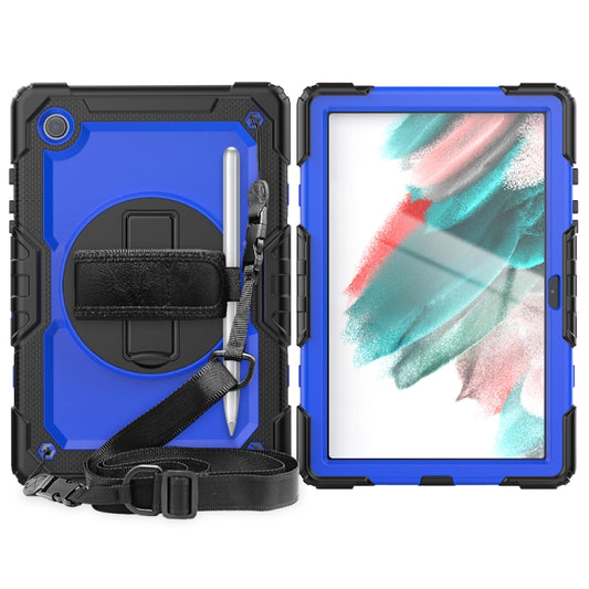 For Samsung Galaxy Tab A8 10.5 2021 X200 / X205 Silicone + PC Tablet Case(Blue + Black) by bashfashion