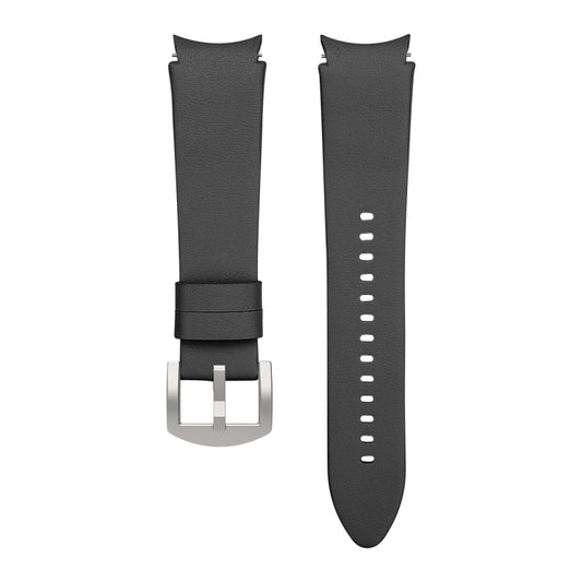 For Samsung Galaxy Watch4 40mm / 44mm Genuine Leather Watch Band(Black) by bashfashion