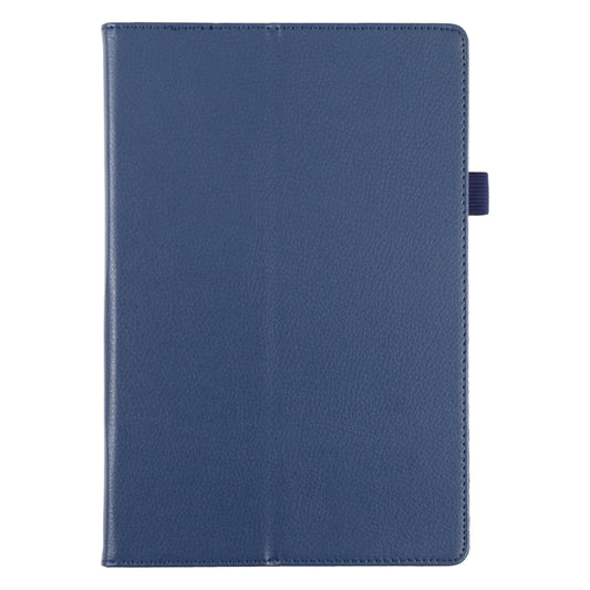 For Samsung Galaxy Tab A8 10.5 2021 Litchi Texture Solid Color Leather Tablet Case(Dark Blue) by bashfashion