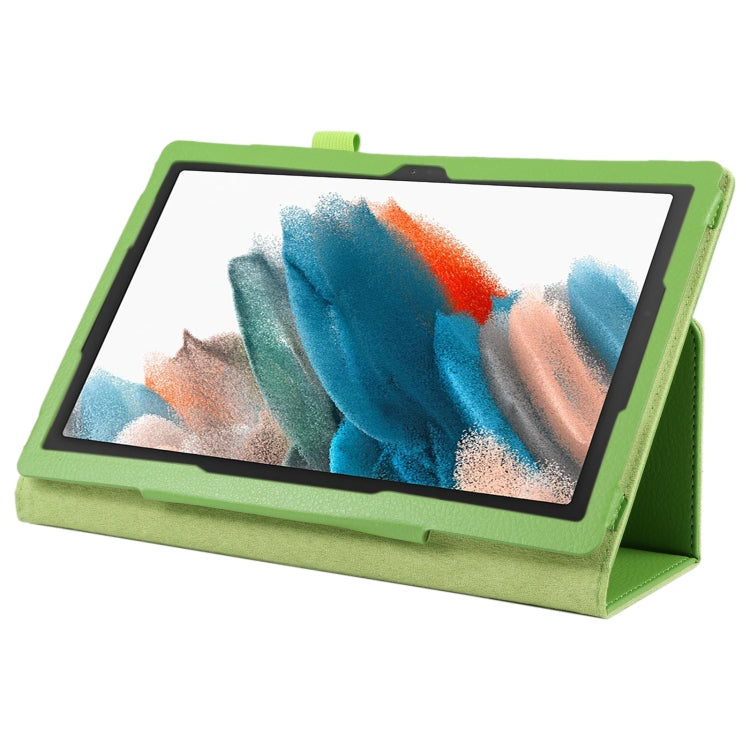 For Samsung Galaxy Tab A8 10.5 2021 Litchi Texture Solid Color Leather Tablet Case(Green) by bashfashion