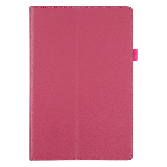For Samsung Galaxy Tab A8 10.5 2021 Litchi Texture Solid Color Leather Tablet Case(Rose Red) by bashfashion